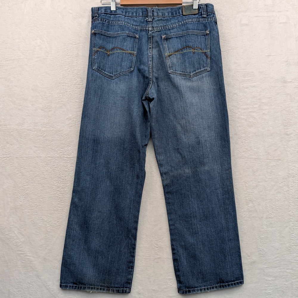 VTG Flypaper Jeans Men's 38x30 Blue Wide Leg Baggy Skater Grunge Streetwear Y2K - Picture 3 of 15